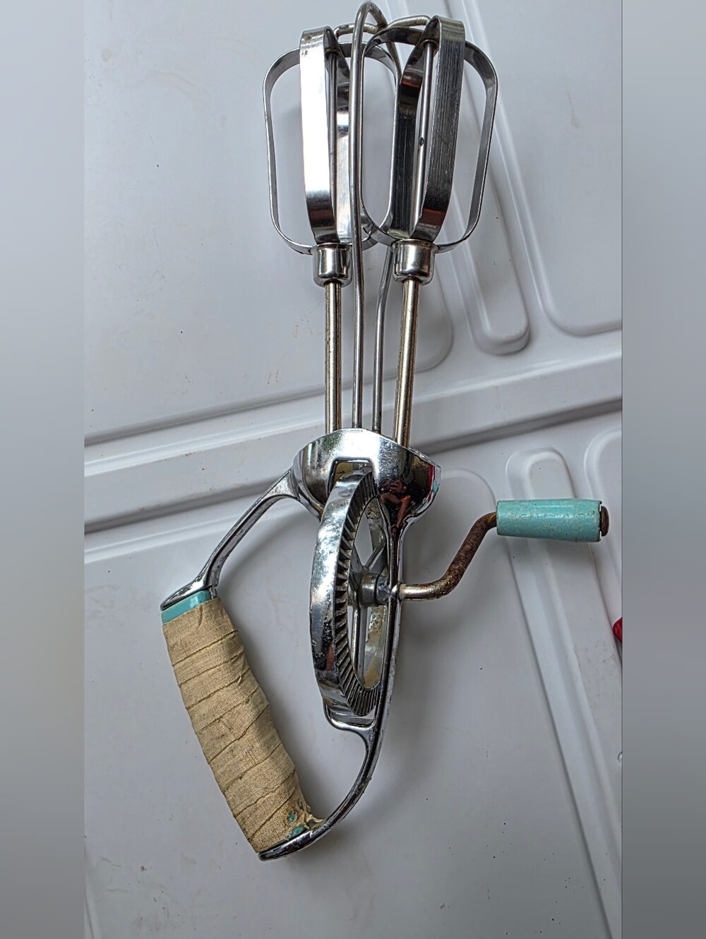Turquoise Bakelite Egg Beater